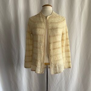 Vintage  Cream Women's Cardigan / no size